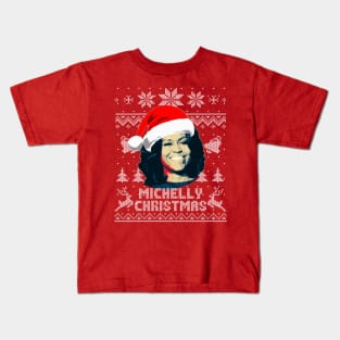 Michelle Obama Michelly Christmas Kids T-Shirt